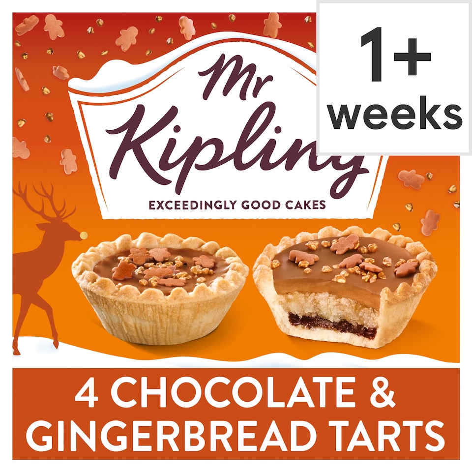 Mr Kipling Chocolate & Gingerbread Cake Tarts 4pack 