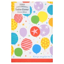 Tesco Happy Birthday Balloons Tablecover