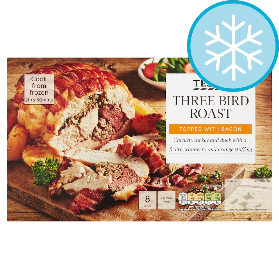 Tesco Frozen Three Bird Roast 1.38Kg Tesco Groceries