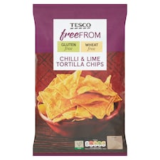 Tesco Free From Chilli & Lime Tortilla Chips 200g
