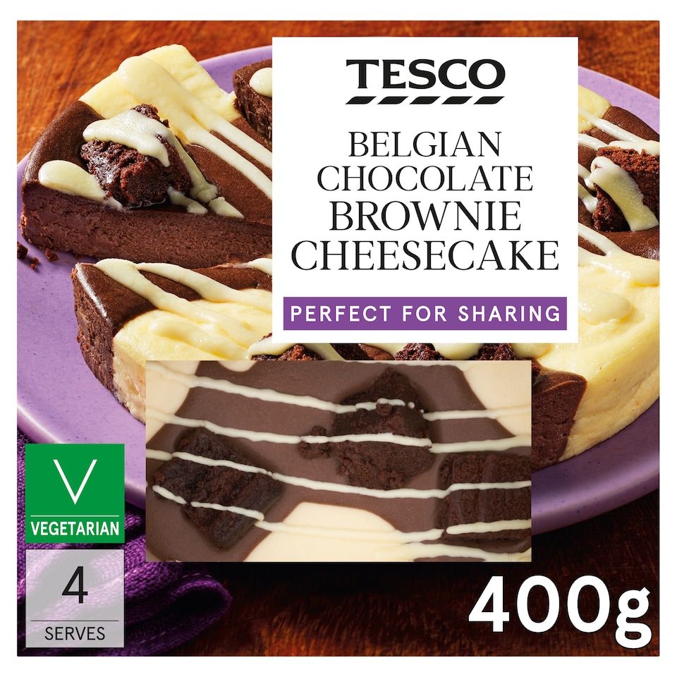 Tesco Belgian Chocolate Brownie Cheesecake 400g