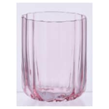 F&F Home Pink Flower Tumbler Glass