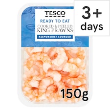 Tesco Cooked And Peeled King Prawns 150G