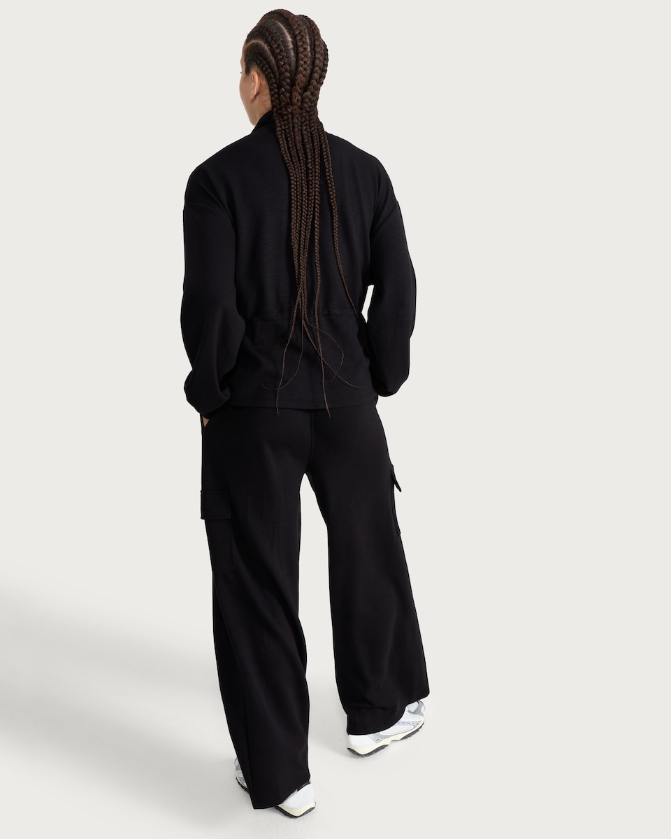 image 1 of F&F Active AFTERCLASS Cargo Co-ord Joggers in Black