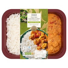 Tesco Thai Red Chicken Curry With Jasmine Rice 400G