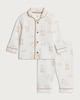 image 1 of F&F Baby 2-Piece Pure Cotton Teddy Bear Print Pyjama Set in White