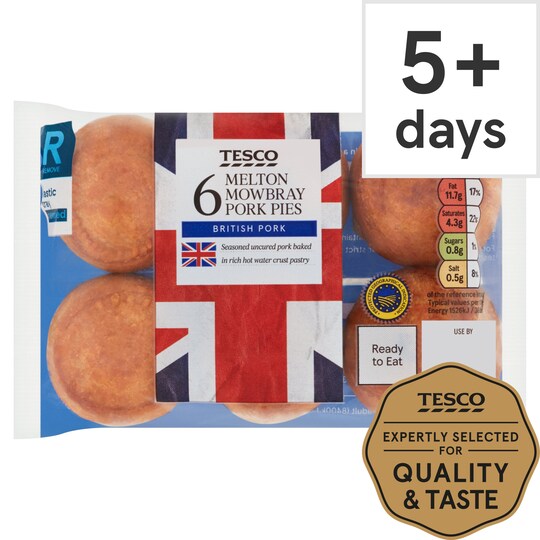 Tesco 6 Mini Melton Mowbray Pork Pies 300G Tesco Groceries