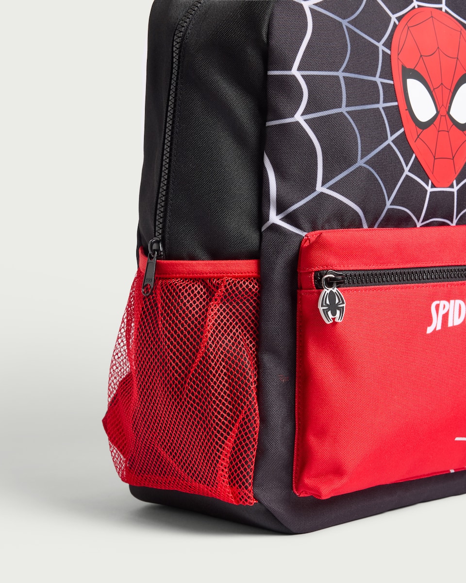 image 1 of Marvel Spider-Man Web Print Backpack in Red