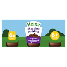 Heinz Chocolate Pudding Baby Food Jar 6 x 120g