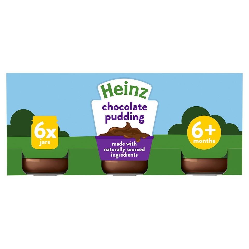 image 1 of Heinz Chocolate Pudding Baby Food Jar 6 x 120g