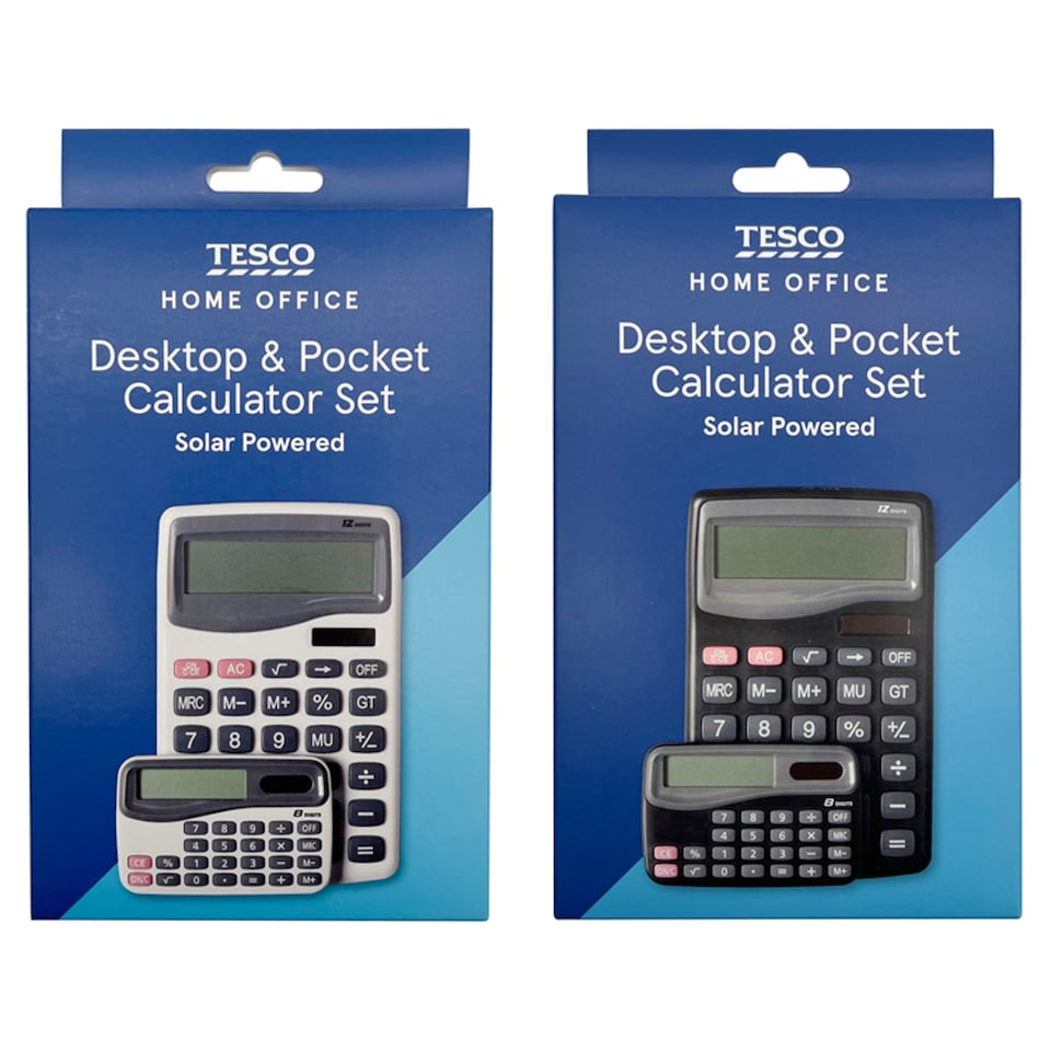 Tesco Desktop And Pocket Calculator Set