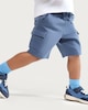 image 1 of F&F Boys Cotton Rich Drawstring Cargo Shorts in Multi