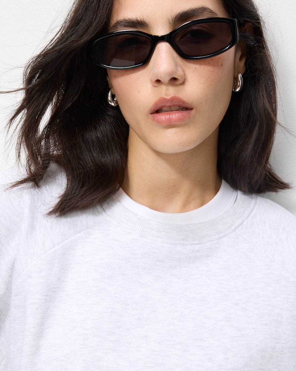 image 1 of F&F Cotton Rich Bubble Hem Co-ord T-Shirt in Grey Marl