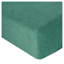 F&F Home Dark Green Brushed Cotton Fitted Sheet Double