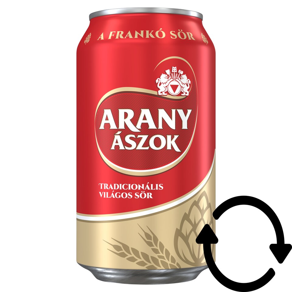 Arany Ászok tradicionális világos sör 4,3% 0,33 l