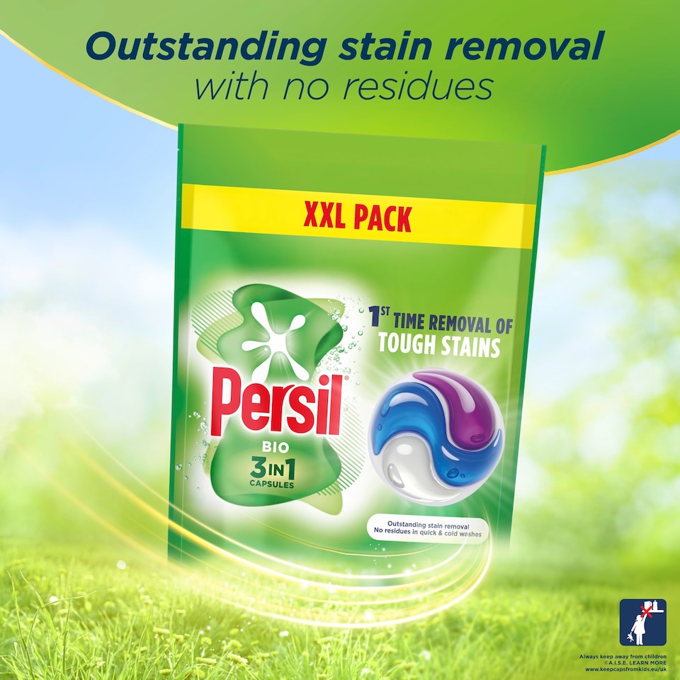 image 1 of Persil Bio 3 in 1 Laundry Washing Detergent Capsules 48 Washes 1012.8g