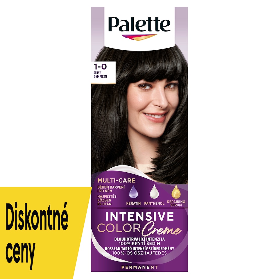 image 1 of Schwarzkopf Palette Intensive Color Creme Hair Color Black 1-0
