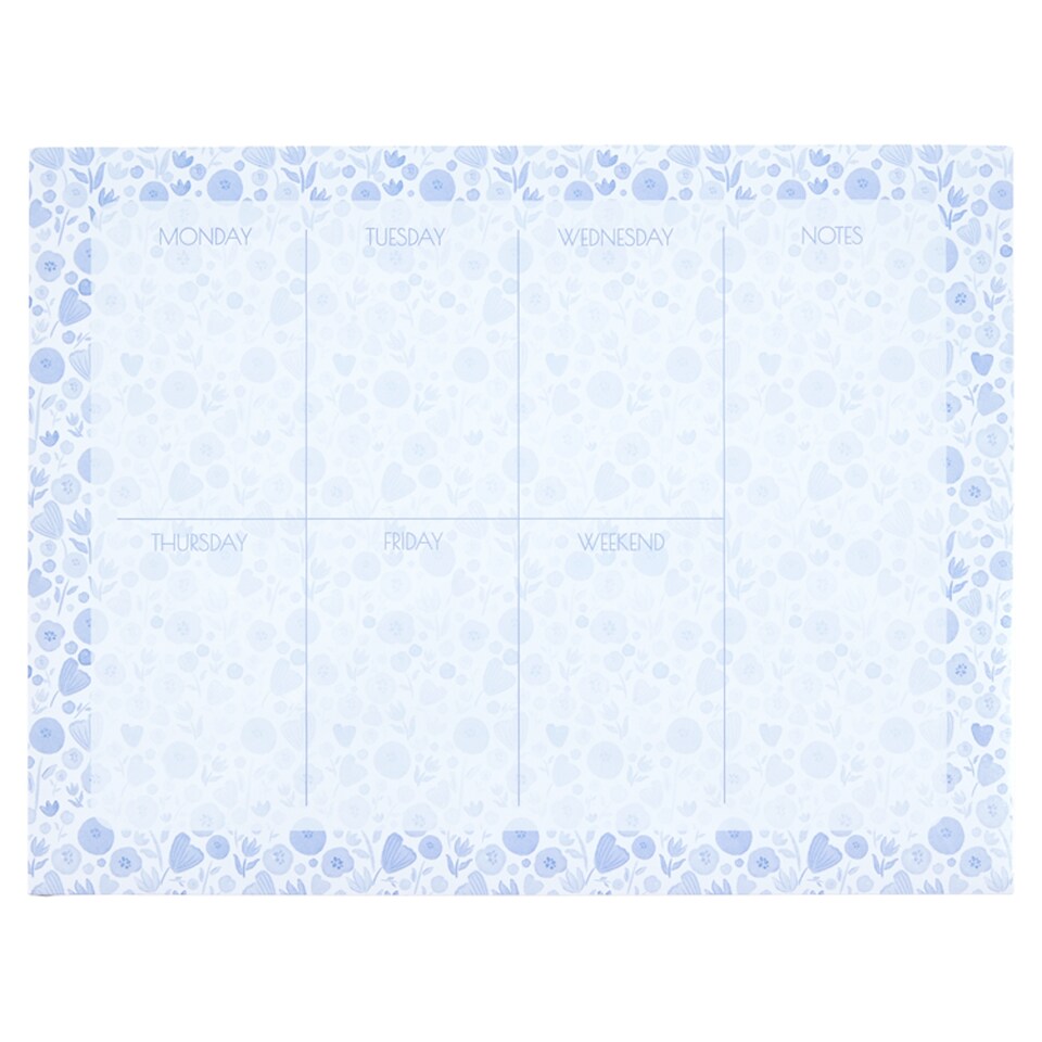 Tesco Periwinkle Weekly Desk Planner