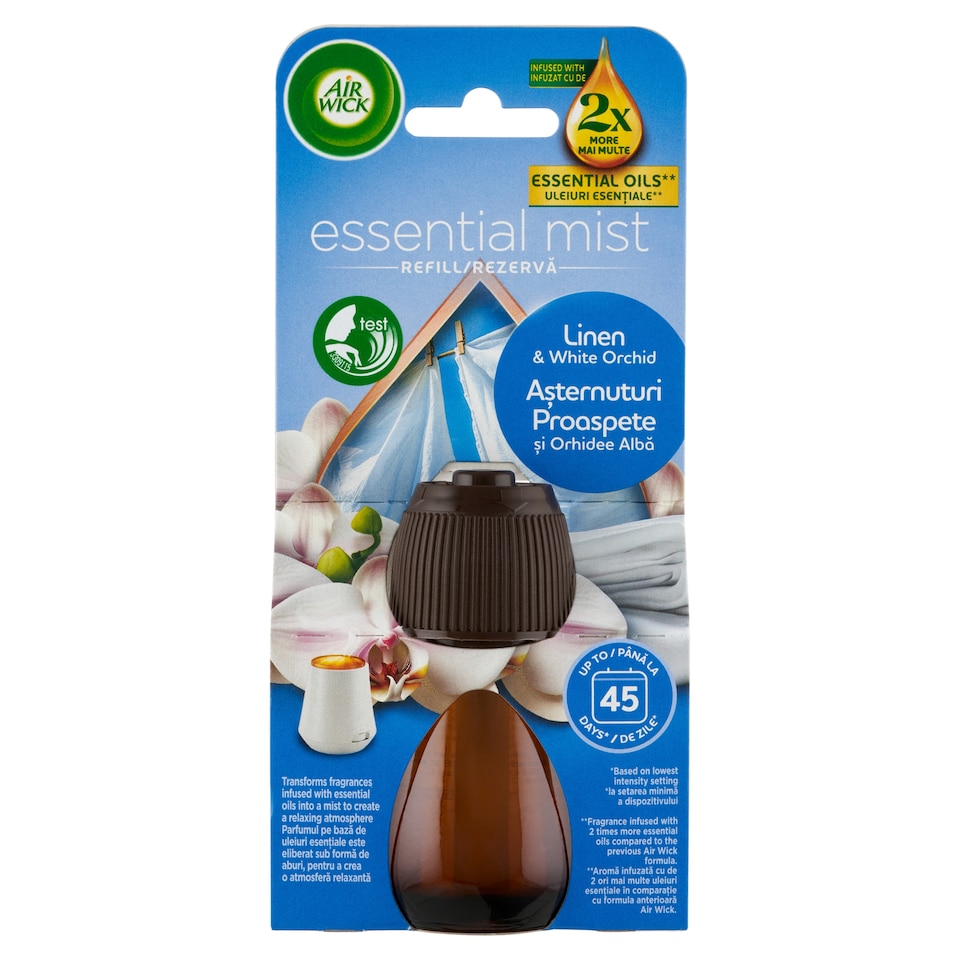 image 1 of Air Wick Linen & White Orchid Refill 20 ml