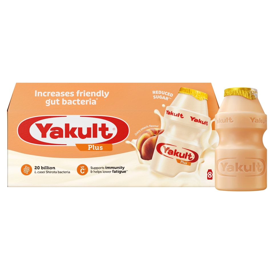 image 1 of Yakult Plus Peach Flavour 8x65ml