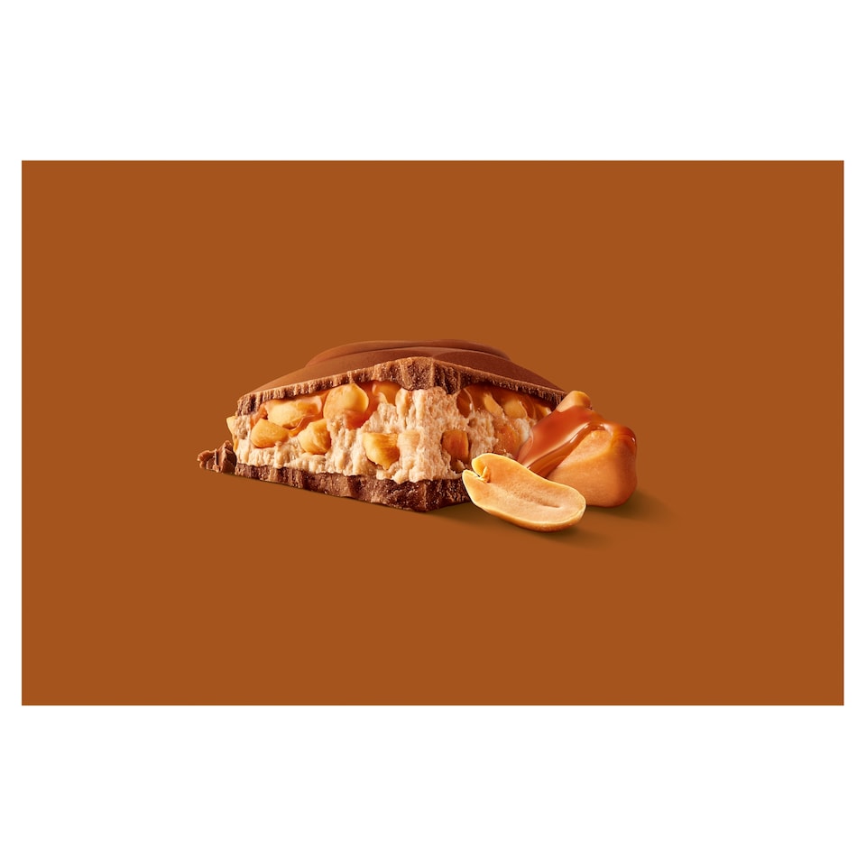 Milka Mmmax földimogyorós-karamellás alpesi tejcsokoládé földimogyoró darabokkal és rizzsel 276 g 1. kép
