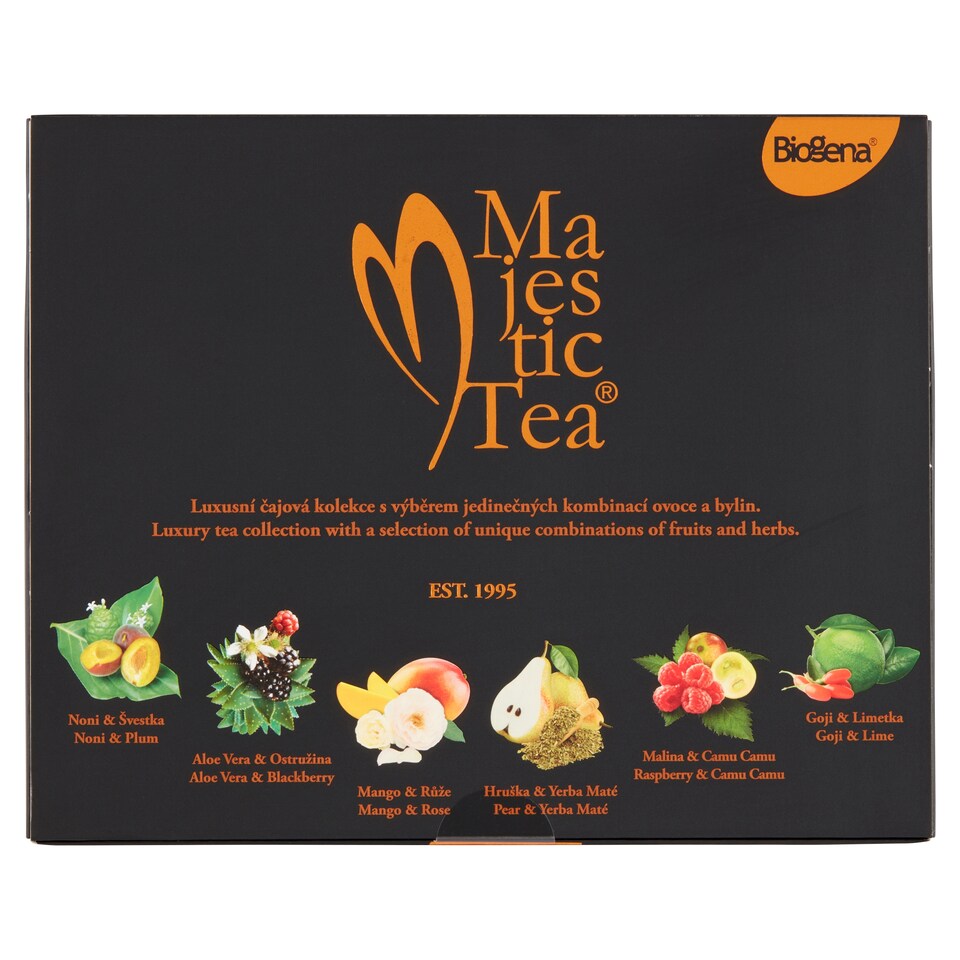 Obrázek 1 pro produkt Biogena Majestic Tea luxusní čajová kolekce s výběrem jedinečných kombinací ovoce a bylin 60 x 2,5g