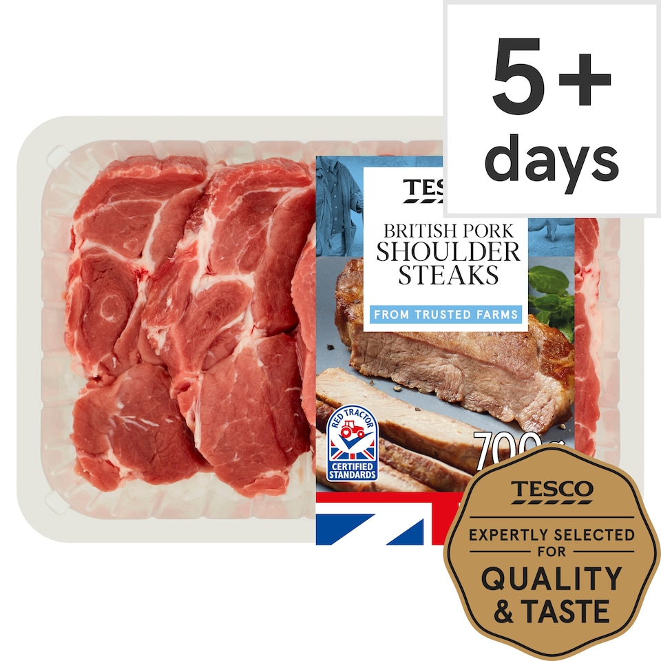 Tesco Pork Shoulder Steaks 700G
