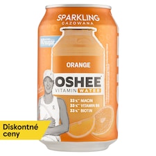Oshee Vitamin Water sýtený nealkoholický nápoj s príchuťou pomaranča 330 ml