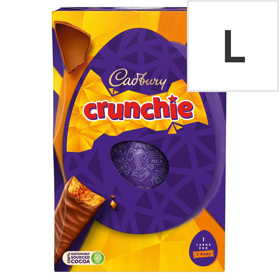 image 1 of Cadbury Crunchie Chocolate Easter Egg 190G