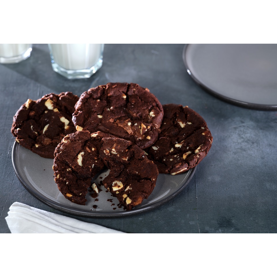 image 1 of Tesco Finest Belgian Triple Chocolate Cookies 4 Pack