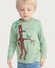image 2 of F&F Boys Pure Cotton Stick Man Long Sleeved T-Shirt in Green