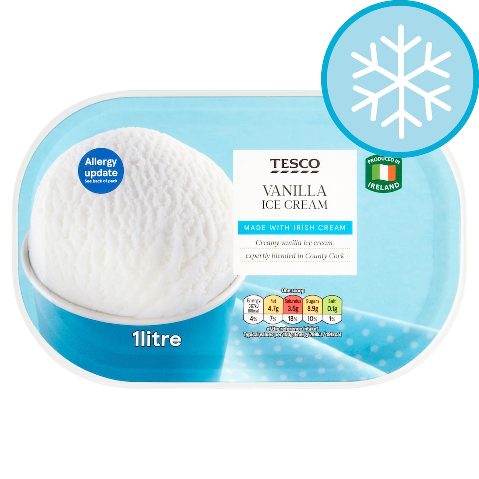 Tesco Vanilla Ice Cream 1 Litre