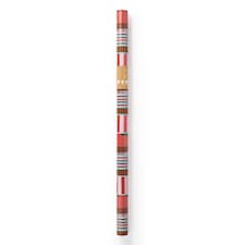 Paperchase Christmas Pink Stripe 3m Roll Wrap