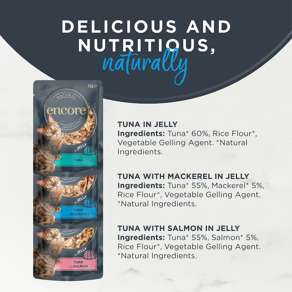 image 1 of Encore Fish Selection Cat Food in Jelly 5 x 50g