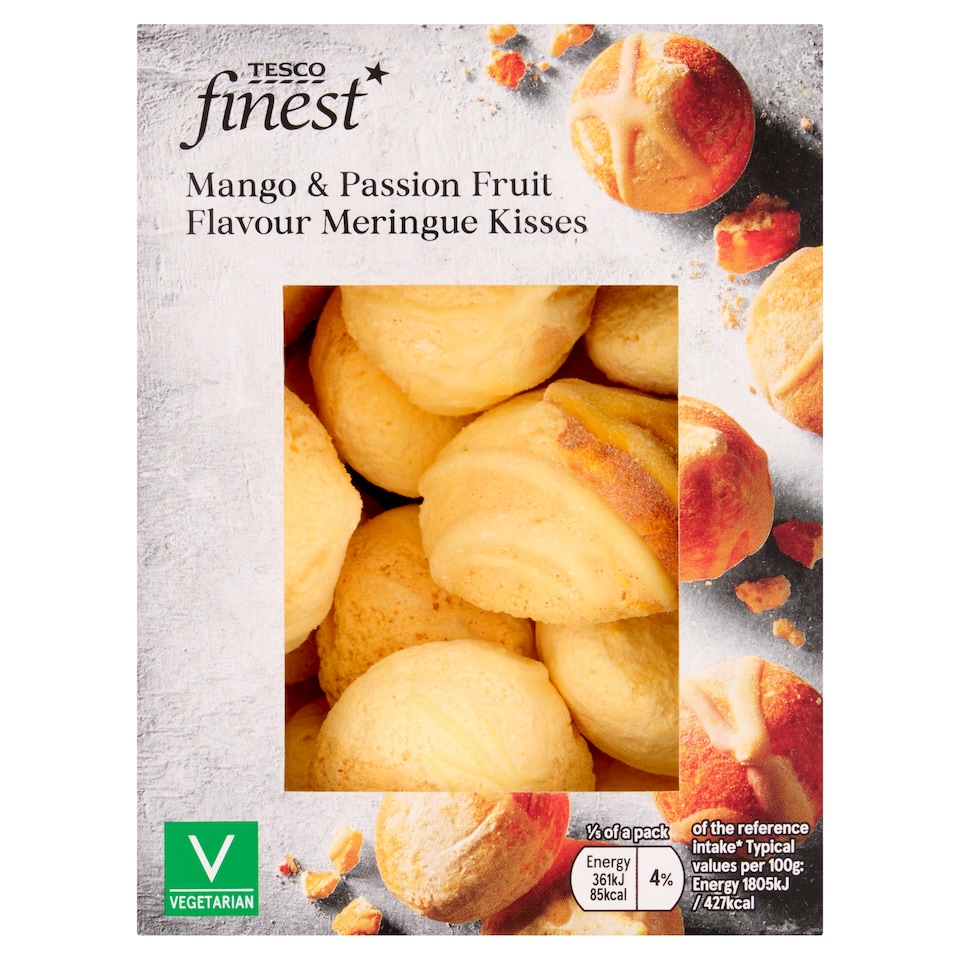 Tesco Finest Mango and Passion Fruit Meringue Kisses 100g