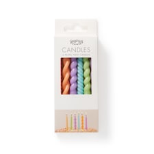 Ginger Ray 12  Pastel Twist Candles
