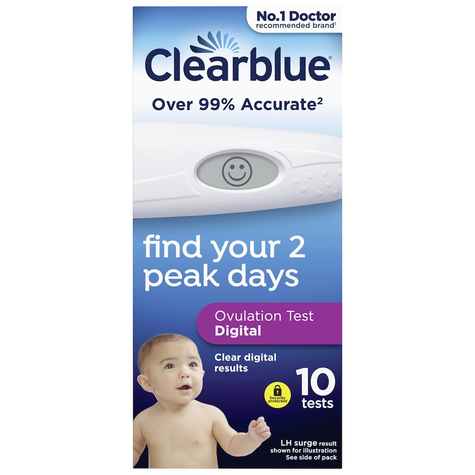 image 1 of Clearblue Digital Ovulation Test Kit 10 Tests
