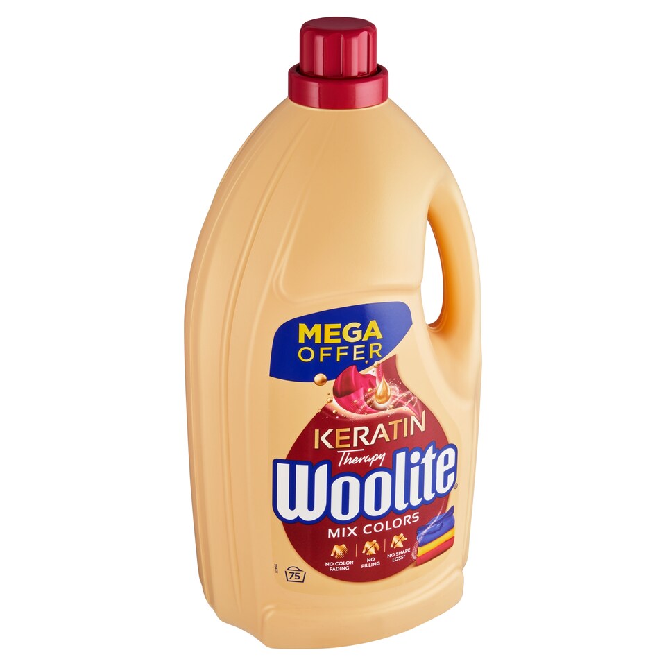 obrázok 1 z Woolite Keratin Therapy tekutý prací prípravok s keratínom na farebnú bielizeň 75 praní 4,5 l