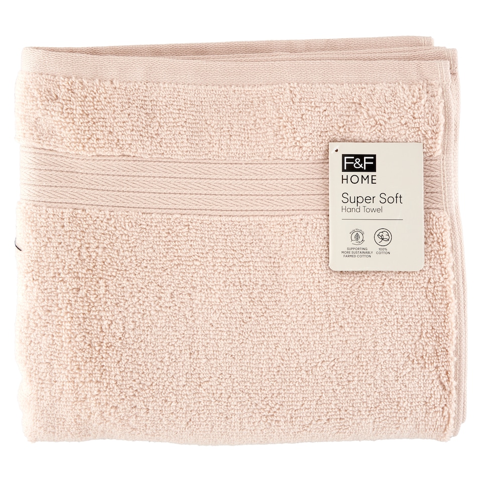 F&F Home Taupe Supersoft Hand Towel 50 cm x 90 cm