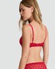 image 3 of F&F Mesh Bow Print Non Wired Bralette in Red