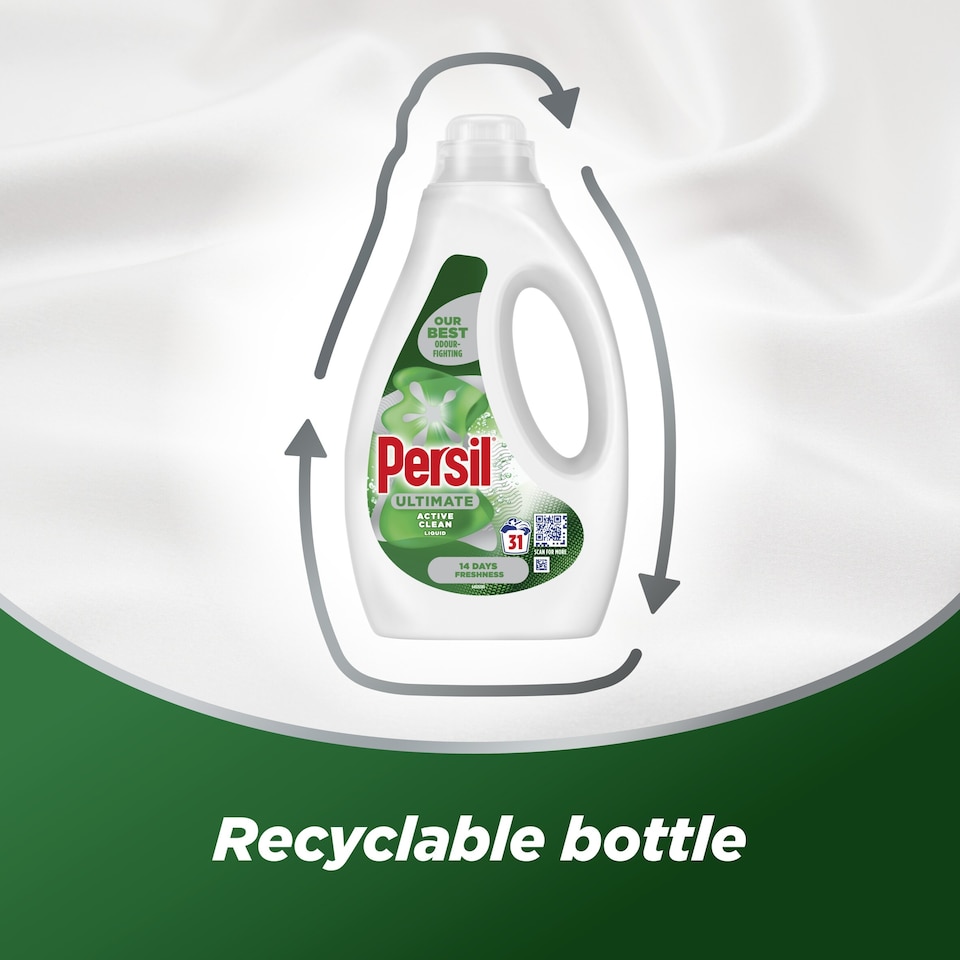 image 1 of Persil Ultimate Active Clean Bio Laundry Washing Detergent 31 Washes 837ML