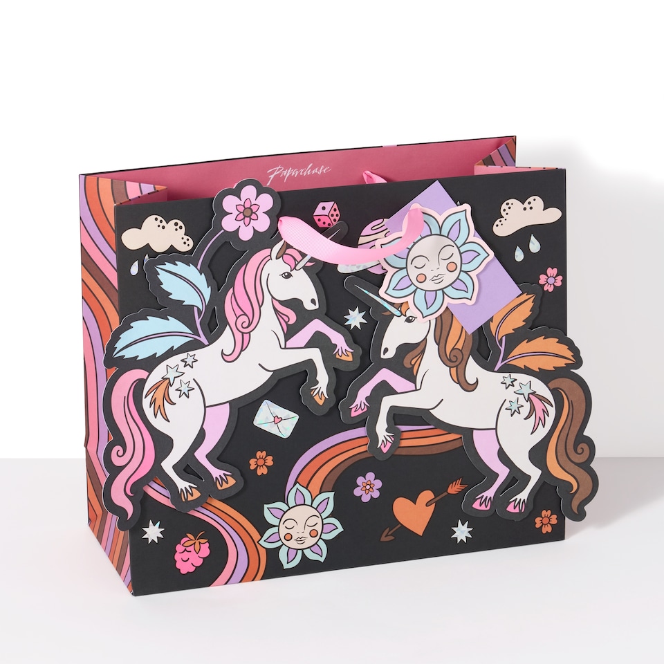 image 1 of Paperchase Unicorn Large Gift Bag