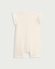 image 2 of F&F Baby Pure Cotton Knitted Frill Sleeved Romper in White