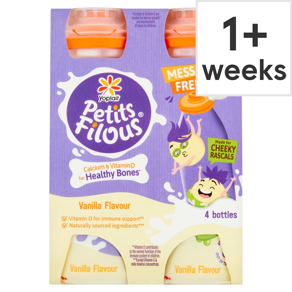 Petits Filous Vanilla Drinking Yoghurt 4X100g