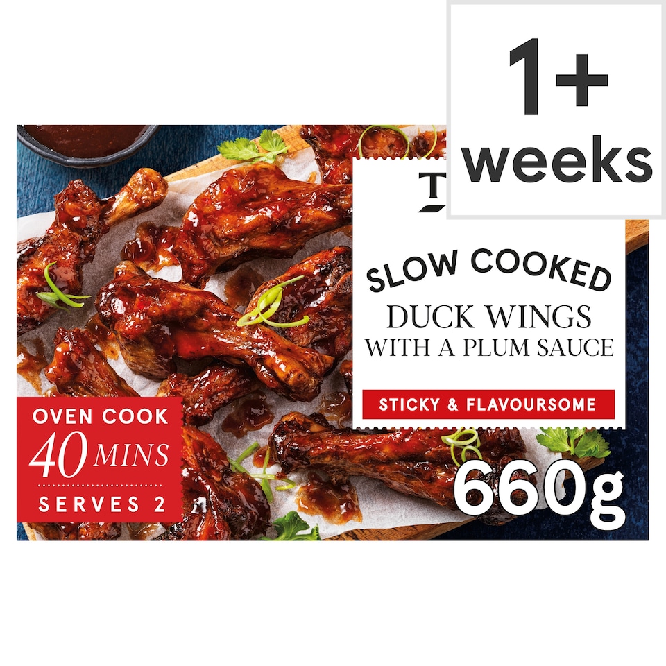 Tesco Slow Cooked Duck Wings With A Plum Sauce 660g