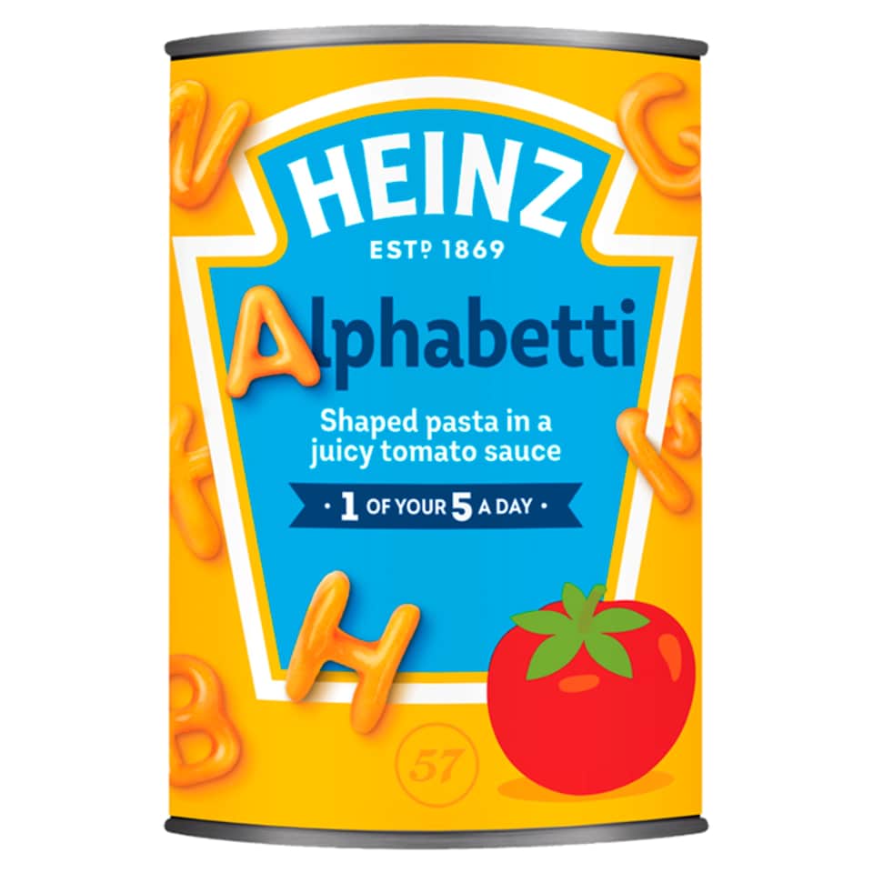 Heinz Alphabetti Pasta In Tomato Sauce 400G