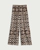 image 4 of F&F Printed Wide Leg Co-ord Beach Trousers in Brown