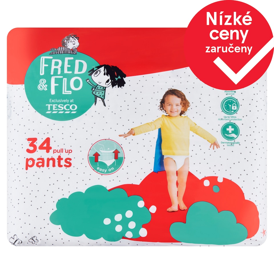 Obrázek 1 pro produkt Fred & Flo Plenkové kalhotky 6 XL +15 kg 34 ks