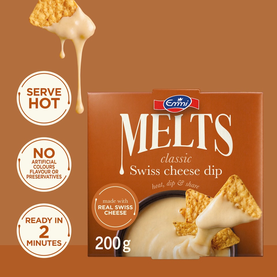 image 1 of Emmi Melts Classic Hot Swiss Cheese Dip 150g