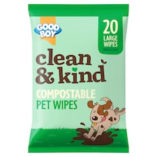 Good Boy Clean & Kind Pet Dog Wipes 20 Pack